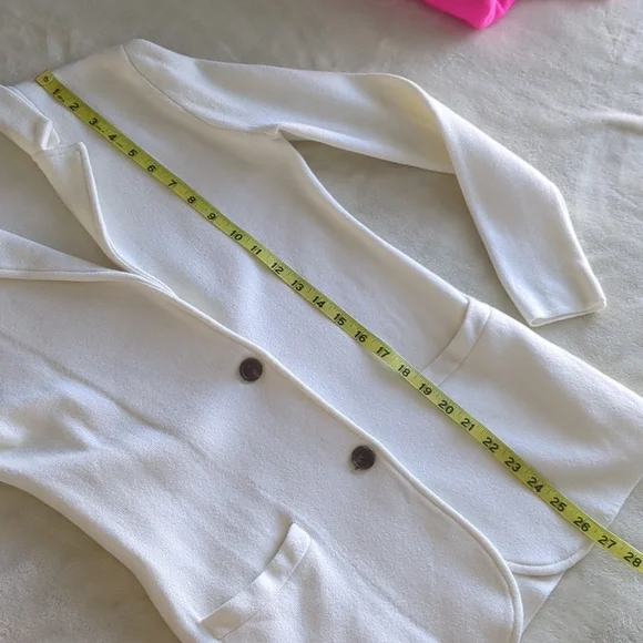 J. Crew Sweater Blazer Cream Ponte Knit Classic Stretch XS Professional - Picture 8 of 16